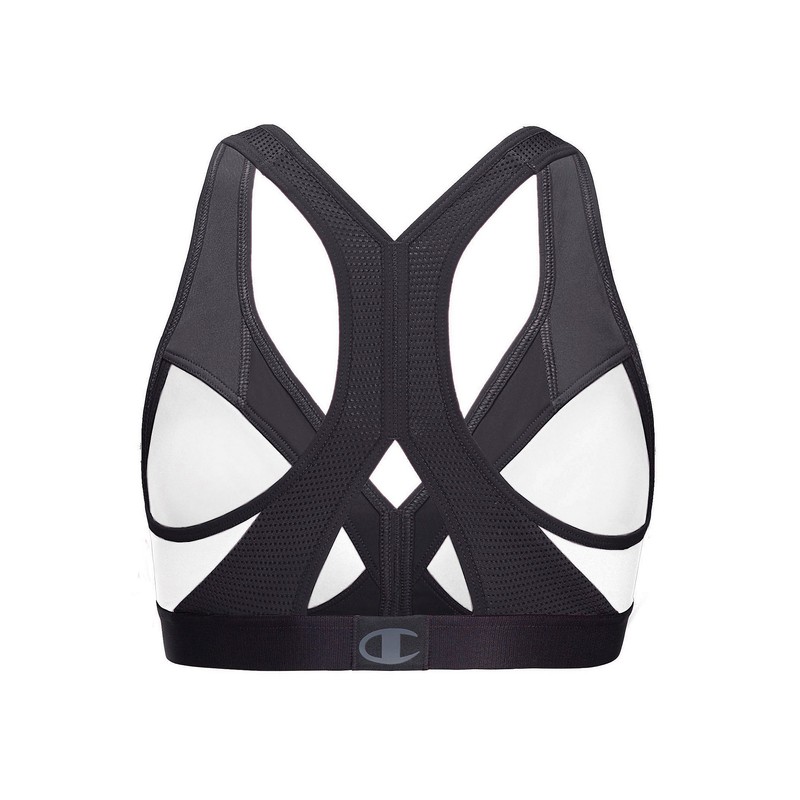 Champion Curvy Women`s Show-Off Bra, B9373, XL, White/Black