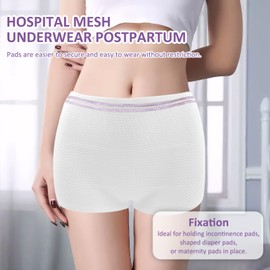 ExcellaElite ExcellaElite 6 Pack Net Pants for Incontinence Pads,Size L Incontinence Net Knickers,High Density Mesh Disposable Pants,for Daily Use,Travel,Pregnant Women,Incontinence(White)