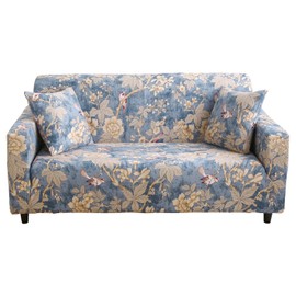 Celevingne Stretch Couch Cover Printed Sofa Cover Sofa Protector for Sofa-3 Seater Elastic Sofa Slipcover with 1 Pillowcase (Golden Trees, Sofa-3 Seater)