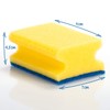 COM-FOUR® Plastic Scourer, Universal Cleaning Sponge with Recessed Grip and