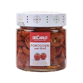 De Carlo. Semi-Dried "Sun Kissed" Cherry Tomatoes in Extra Virgin Olive Oil. 200g (7.05oz).