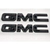 Auto Front & Rear GMC Matte Black OVERLAY Emblem Badge
