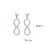 Earrings Infinity Sign Infinity Earrings 925 Silver with Zirconia Stones,
