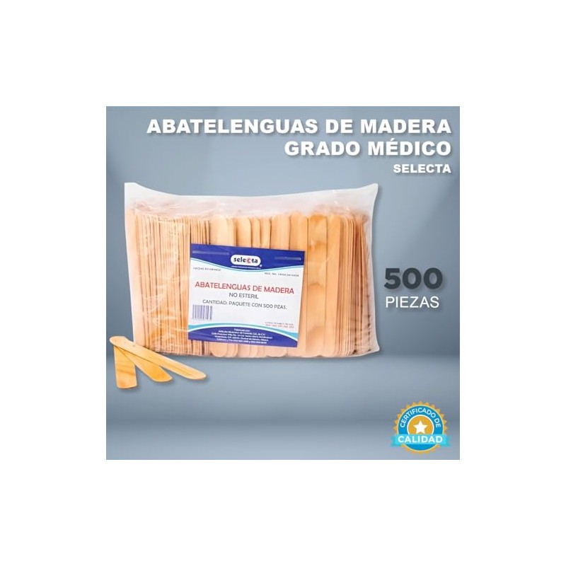 Selecta SELECTA | Abatelenguas de Grado Médico de Madera (500)