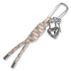 Macaroni Edge Bag Charm Heart Padlock Silver Paracord Keychain Lanyard