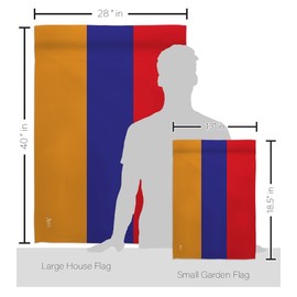 Americana Home & Garden Armenia Garden House Flag Set Regional Nation International World Country Particular Area Decoration Banner Small Yard Gift Double-Sided, Made in USA