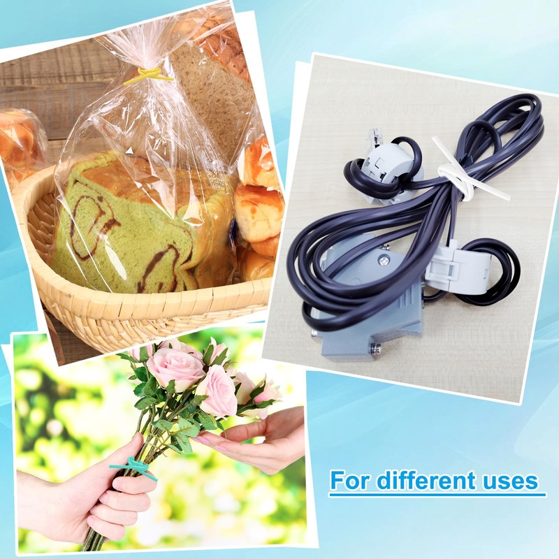 PATIKIL Plastic Twist Ties, 300 Pcs 6 Inch Reusable Cable