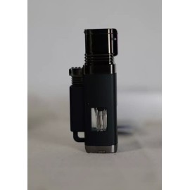 Moretti Quad Flame Cigar Lighter W/Punch - Gunmetal PLUS ZEDERKOFF CUTTER SET