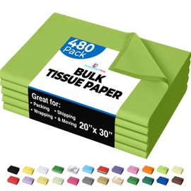 Party Solids Lime Green Tissue Paper - 20x30 Inch, 480 Sheets