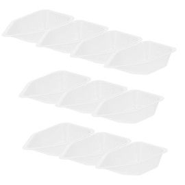Gatuida Pack of 10 Reusable Weighing Ships Weighing Powder Ships Weighing Tray Weighing Bowls Weighing Powder Plates Laboratory Weighing Ships Made of Plastic