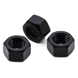 Glvaner 5/16-18 Stainless Steel Hex Nuts, Hexagon Head Nuts, 304 Stainless Steel 18-8, Black Coated, 20 pcs