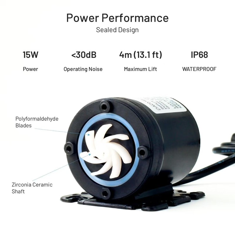 14A DC 12V Solar Water Pump - 3.43GPM, 19.6ft Lift,