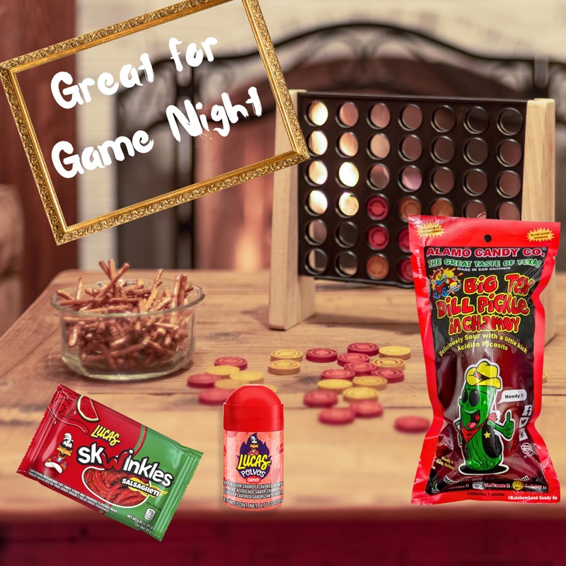 Tiktok Chamoy Pickle Kit with Candy, Includes Skwinkles Salsagheti, Lucas