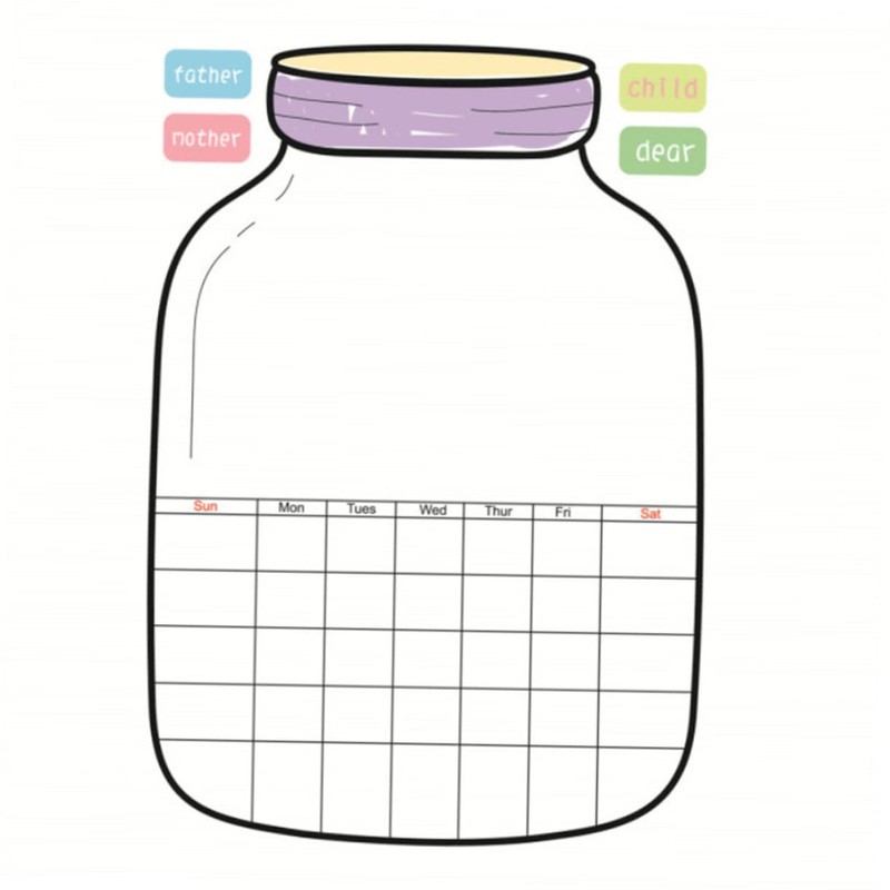 STOBOK Creative Erasable Fridge Reminder Board Magnet Sticker with Pen