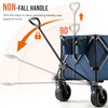 Overmont 45'' Collapsible Foldable Extended Wagon Cart - 300L Heavy