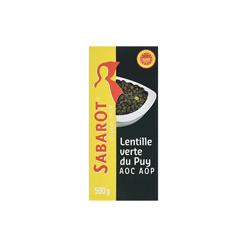 Sabarot French Green Lentils from Le Puy 500 Grams (Pack