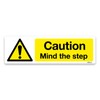 Pack of 2 Caution Mind the Step Sign, 200x60, Warning