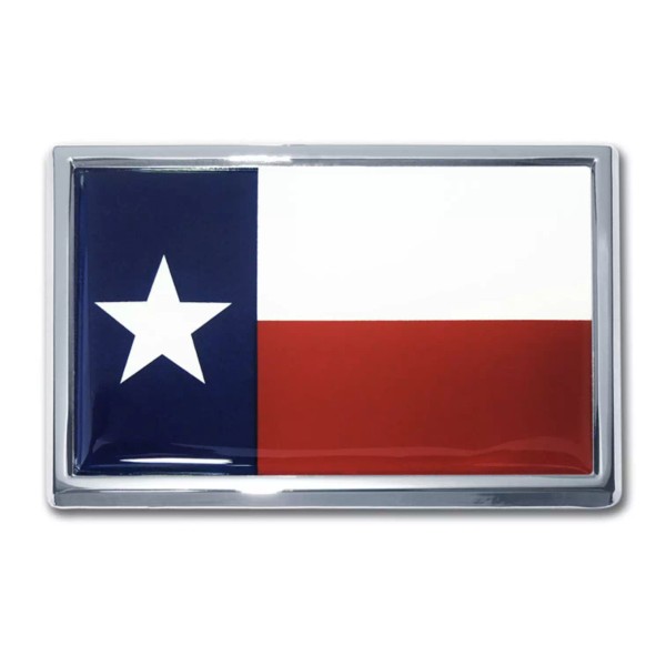 texas flag chrome auto emblem decal usa made