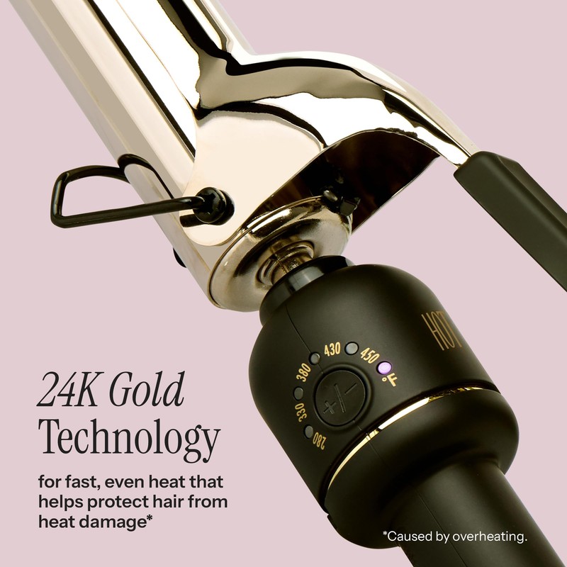 HOT TOOLS 24K Gold Professional 1/2" Extended Barrel Curling Iron