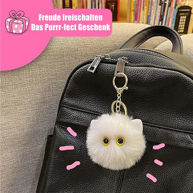 CPRNQY Pack of 2 Key Fob Cat, Key Ring Cat