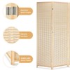 Corelax Room Divider Privacy Screen with Natural Bamboo,6 Panel Folding