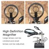 Desktop Magnifier Glass Soldering Station LED Light Magnifying Glass Stand