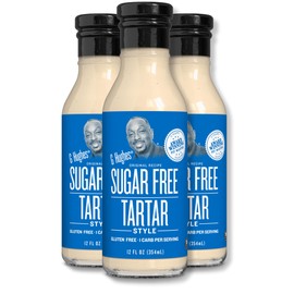 G Hughes Sugar Free Tartar Style Sauce - Tartar Sauce for Fish, Gluten Free Seafood Sauce, Great Tasting Healthy Sauce, No Added Sugar - 12 Oz (3-Pack)