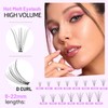 BODERMINCER 10D 60pcs Black Handmade False Eyelashes Natural Long Individual