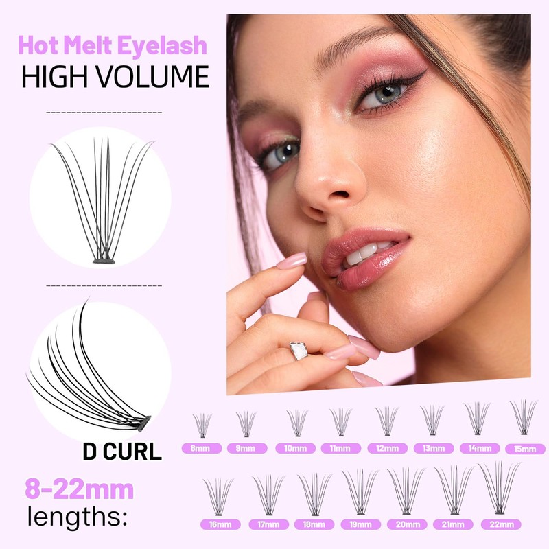 BODERMINCER 10D 60pcs Black Handmade False Eyelashes Natural Long Individual
