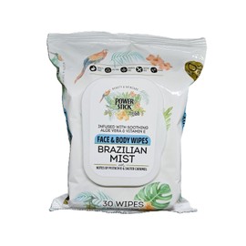 Generic Power Stick for her Brazilian Mist Face & Body Wipes | 30 wipes | Pack of 1 | Infused with Aloe Vera & Vitamin E | Notes of Pistachio & Salted Caramel | Vegan