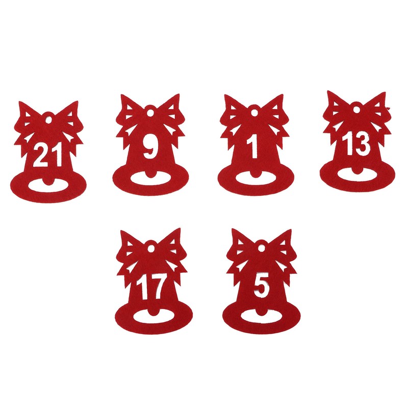 24Pcs Christmas Advent Calendar Drawstring Bags Reusable Hanging Countdown Pouch