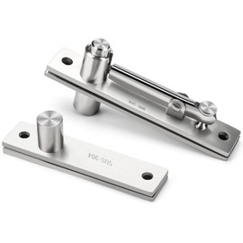Door Pivot Hinges, Heavy Duty Pivot Hinge with 360 Degree Rotation for Wood Door, Stainless Steel Invisible Pivot Door Hardware for Bookshelf, Rotary Center Hung Pivot Hinges for Secret Door