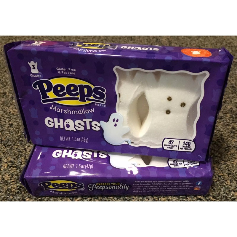 PEEPS BRAND Marshmallow Peeps - Pumpkins, Ghosts, Skulls - 1.5