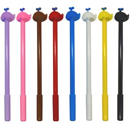 Maydahui 16PCS Cute Spouting Whale Shape Rollerball Pens Colorful Animal Pen Water Spray Fish Fashion Lovely Black Gel Ink for Office School Stationery