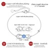 CDE Bracelets for Womens Infinity Plated White Gold with Love
