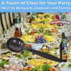 Extra Sturdy, Pro-Grade Plastic Soup Spoons 100 CT. Black, Heavy