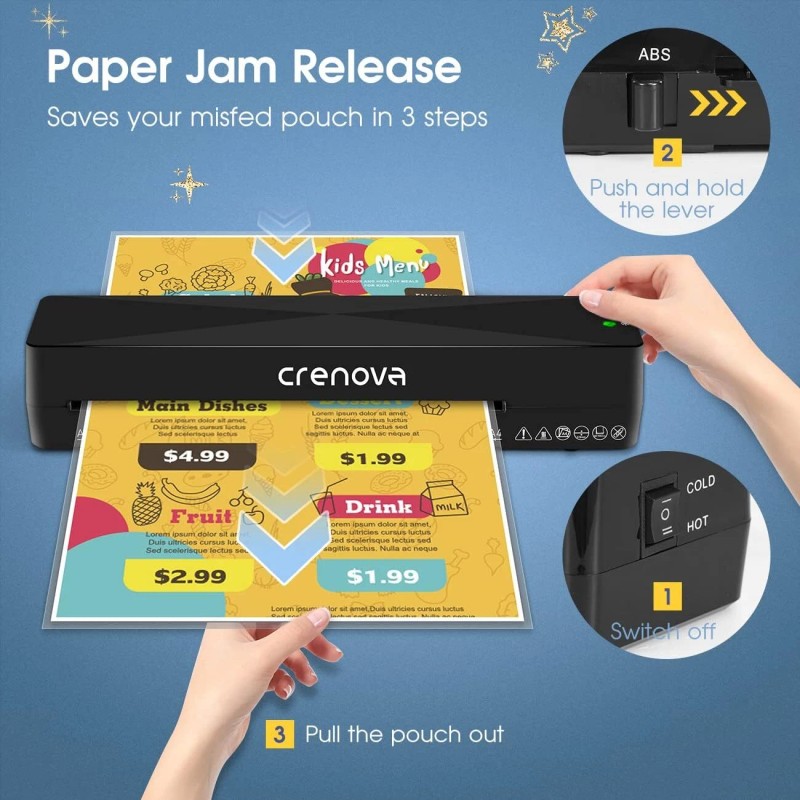 Crenova A4 4 in 1 Thermal Laminator Machine NO Laminating