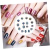Vaguelly Retro Turquoise Crackle Nail Charms 32pcs Decorative Nail Art