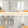 Fvonzn 2 Pack Gold Shower Curtain Rods for Windows 28
