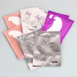 U Shape Notch Eye Gel Pads - 50 Pairs of Eyelash Lash Extension Under Eye Gel Pads with Smooth Front Side and Collagen Back Side