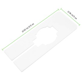 TAICHEUT 100 Pack 2 x 5 Inch Blank Hanger Dividers with 3 Marker Pen, Rectangular Closet Dividers, Plastic Clothing Rack Dividers for Home Closet, Cloth Stores, Department Stores, White