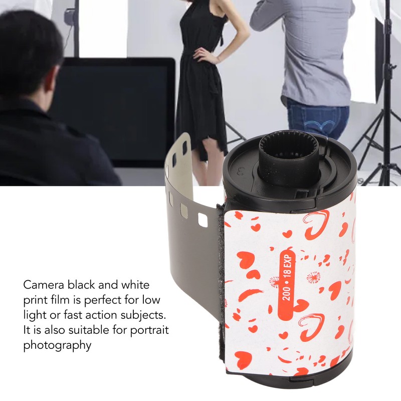 Black White Print Film Professional 18 Exposures 200 Degree Light