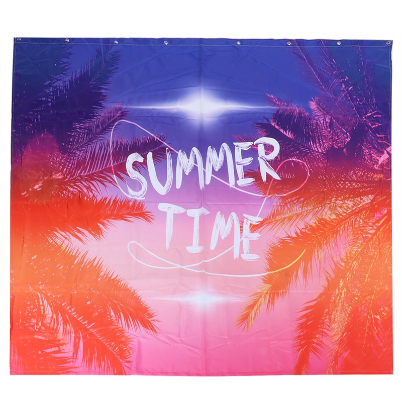 Shower Curtain Waterproof Thick Polyester PunchFree Curtain with Hook for