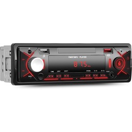 Single DIN Car Stereo Audio Car Audio with Handsfree Supports FM|MP3|SD|AUX|Dua USB|Quick Charge | Remote Control