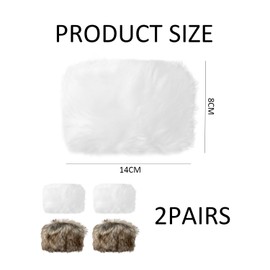 2 Pairs Of Plush Wrist Sleeves, Simulated Fur Sleeves, Cute Plush Sleeves For Girls, Soft And Warm Wristband Loops, Clothing Decoration