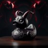 AOT Punk Satan Duck Resin Duck,Cool Gothic Home Decor &