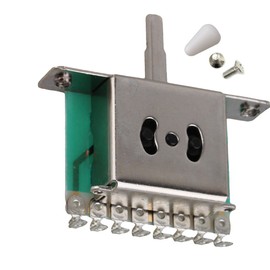 Yibuy Silver 5-Way Guitar Pickup Selector Switch for Guitar