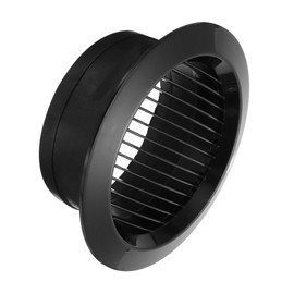 PATIKIL 6 Inch Round Air Vent Cover, Soffit Vents ABS Ceiling Vent Covers Air Vent Louver for Bathroom Kitchen Living Room Ventilation System, Black