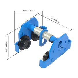 findmall Heavy Duty 2-Ton/4400lbs Push Trolley for Steel Beams Dual Wheel Design with 65-180MM Width Adjustment