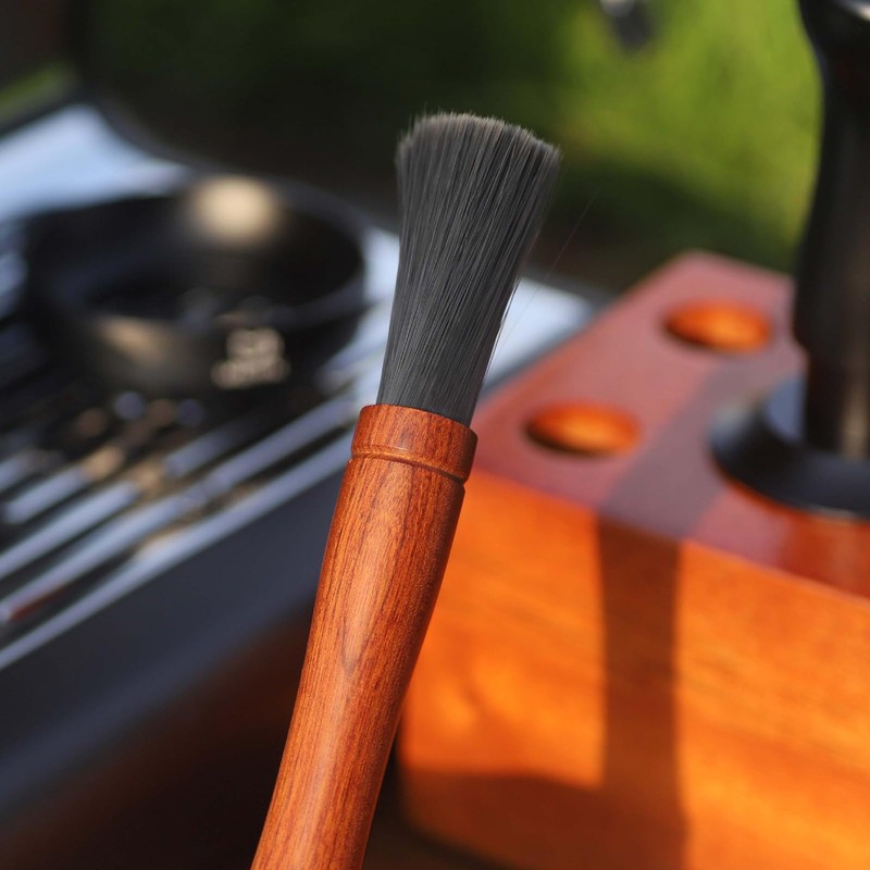 MEION Coffee Grinder Brush, Espresso Brush Tool, Mahogany Coffee Cleaning